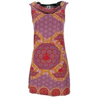 Guru-Shop Midikleid Kapuzen Buddha Mandala Minikleid, Goa.. alternative Bekleidung von Guru-Shop