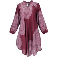 Guru-Shop Midikleid Luftiges Boho Minikleid mit langen Ärmeln,.. Boho von Guru-Shop