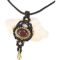 Guru-Shop Perlenkette Boho Makramee Halskette, Unikat Elfenschmuck,.. von Guru-Shop