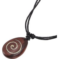 Guru-Shop Perlenkette Ethno Holzschmuck, Surferkette - ovale Spirale.. von Guru-Shop