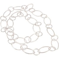 Guru-Shop Perlenkette Matte Boho Halskette, breite gebürstete Kette.. von Guru-Shop