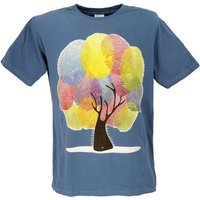 Guru-Shop T-Shirt Retro T-Shirt, Tree save earth T-Shirt - Finger.. Retro von Guru-Shop