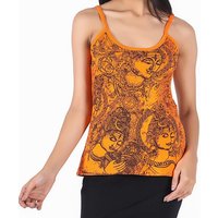 Guru-Shop T-Shirt Yoga Top Shiva - orange Festival, Ethno Style, alternative Bekleidung von Guru-Shop