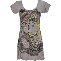 T-Shirt Baba Longshirt, Kurzarm, Psytrance Minikleid -.. Festival, Goa Style, alternative Bekleidung von Guru-Shop