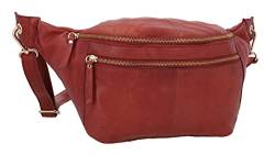 Gusti Gürteltasche Leder - Freya Bauchtasche Hüfttasche Festivaltasche Tasche Handtasche Leder Rot von Gusti