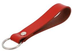 Gusti Schlüsselanhänger Leder - Shelton Schlüsselband Schlüsselring Lederband Lederanhänger gravierbar Rot Leder von Gusti