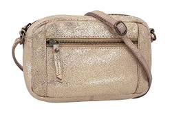 Gusti Umhängetasche Leder - Dominic Damen Handtasche Schultertasche Partytasche Festivaltasche Ledertasche Vintage Gold von Gusti