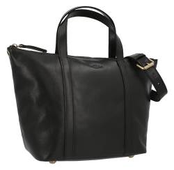 Gusti Umhängetasche Leder - Magda Damen Handtasche Shopper Vintage Schwarz Leder von Gusti