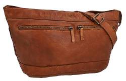 Gusti Umhängetasche Leder -Nyra Damen Umhängetasche Handtasche Ledertasche tasche Vintage Braun Leder von Gusti