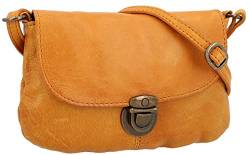 Gusti Umhängetasche Leder - Rona Damen Handtasche Ledertasche Vintage Braun Leder von Gusti