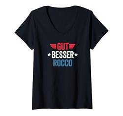 Gut Besser Rocco T-Shirt mit V-Ausschnitt von Gut Besser Vorname Personalisiert