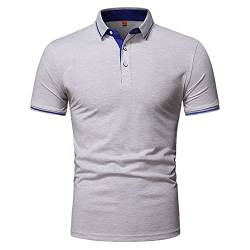 Gutsbox Herren Poloshirt Kurzarm Klassisches Herren Polohemd Grau S von Gutsbox