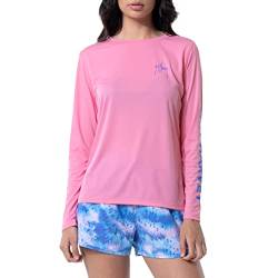 Guy Harvey Damen Langarm Performance Sonnenschutz Shirt UPF 50+, Sachet Pink, X-Groß von Guy Harvey