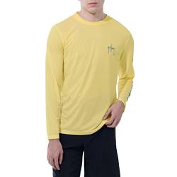 Guy Harvey Herren Langarmshirt Performance Sonnenschutz LSF 50+, sunshine, Groß von Guy Harvey