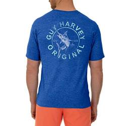 Guy Harvey Herren Offshore Fish Collection Kurzarm T-Shirt - Blau - X-Groß von Guy Harvey