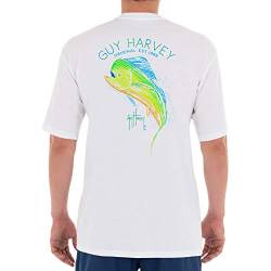 Guy Harvey Herren Offshore Fish Collection Kurzarm T-Shirt - Weiß - X-Groß von Guy Harvey
