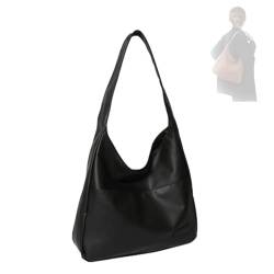 GuyAna Damen-Freizeithandtasche aus PU-weichem Leder mit großem Fassungsvermögen, wasserdichte Tasche, Reisetasche, Handtasche aus Kunstleder (black,one size) von GuyAna