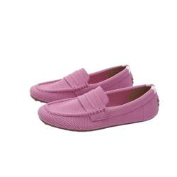 GuyAna Leichte Strick-Loafer für Damen, Slipper zum Hineinschlüpfen, atmungsaktive Flats, modische atmungsaktive Flats (H,35) von GuyAna