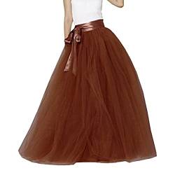 Gyaimxfu 2024 Damen Tüllrock Lang, Tütü Rock Petticoat Unterrock Dehnbaren Tanzrock Tanzkleid Ballkleid 50er Vintage Party Abend Schick Kleid Festliche Kleider Tüllrock für Karneval Party von Gyaimxfu