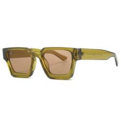 Gyios Sonnenbrille Rechteckige Sonnenbrille Retro Quadratische Sonnenbrille Mode Uv400 Schutz Retro -brille Weibliche Männer-n von Gyios