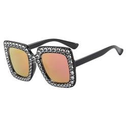 Gyios Sonnenbrille Ultra -liese Rechteckige Strass -dicke -box -sonnenbrille Blinkt Retro -sonnenbrille, Die Zum Anziehen Von Kleidung Und Accessoires Geeignet Ist-c25 von Gyios