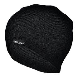 Gym King Herren Beanie Mütze Einheitsgröße Bodybuilding (Black) von Gym King