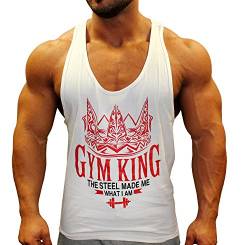 Gym King Stringer Tank Top XL Weiss von Gym King