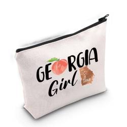 Gzrlyf Georgia Make-up-Tasche für Mädchen, Georgia, Geschenke für Frauen, Georgien, Souvenirs und Geschenke, The Peach State Georgia, Reißverschlusstasche, Georgia Girl von Gzrlyf