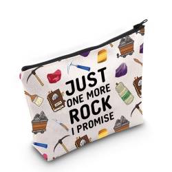 Gzrlyf Just One More Rock i Promise Geologist Make-up-Tasche, Geologie, Geschenke für Frauen, Rockliebhaber, Rock-Sammler, Reißverschlusstasche, JUST ROCKmb13 von Gzrlyf