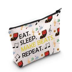 Gzrlyf Kosmetiktasche für Musikproduzenten "Eat Sleep Make Beats Repeat" Musikliebhaber Musik-Beat Musikproduzent, EAT. SLEEPMB13 von Gzrlyf