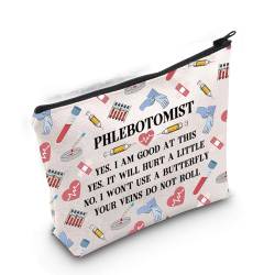 Gzrlyf Phlebotomisten-Make-up-Tasche, lustiges Phlebotomisten-Geschenk, Phlebotomie, Geschenk, Hämatologie, Krankenschwester, Geschenk, Reißverschlussbeutel, PHLEBOTOMIST von Gzrlyf