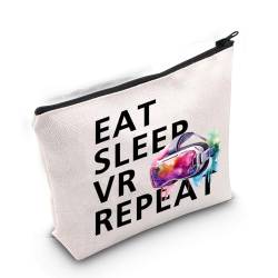 Vritual Reality Make-up-Tasche für Gaming, VR, Gamer, Geschenk, Videospiel-Liebhaber, VR-Kosmetiktasche, EAT SLEEP von Gzrlyf