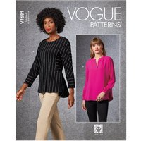 H-Erzmade Kreativset Vogue® Patterns Papierschnittmuster Damen Bluse V1 von H-Erzmade