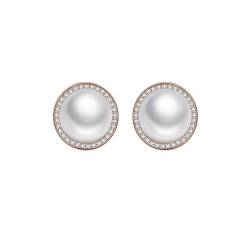 925 Sterling Silber Ohrringe Süßwasser-Zuchtperlen AAAA Weiß 10mm Perle Frauen - H'Helen von H'Helen