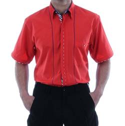 Designer Herren Hemd in Orange, HK Mandel Avantgarde Hemd Kurzarm Normal Nicht Tailliert Größe XL von H K Mandel