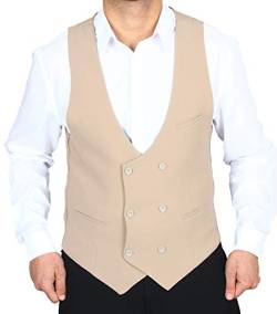 H K Mandel Vintage Herren Anzug Weste in Beige Sakko Blazeranzug Smoking Anzugweste Größe 44-62 Größe 56 von H K Mandel