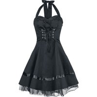 H&R London - Gothic Kurzes Kleid - Lace Cotton Dress - XS bis XXL - für Damen - Größe S - schwarz von H&R London