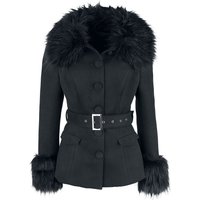 H&R London - Gothic Kurzmantel - Julia Coat - XS bis XL - für Damen - Größe S - schwarz von H&R London