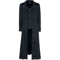 H&R London - Gothic Militärmantel - Black Classic Coat - S bis XXL - für Männer - Größe S - schwarz von H&R London