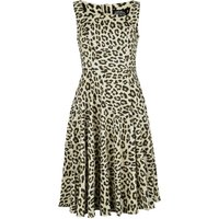H&R London - Rockabilly Kleid knielang - Aubrey Swing Dress - XS bis XXL - für Damen - Größe L - braun von H&R London