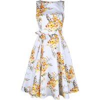 H&R London - Rockabilly Kleid knielang - Brooke Floral Swing Dress - XS bis 4XL - für Damen - Größe 4XL - multicolor von H&R London