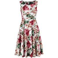 H&R London - Rockabilly Kleid knielang - Gracie Floral Swing Dress - XS bis 4XL - für Damen - Größe M - multicolor von H&R London