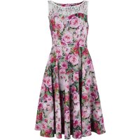 H&R London - Rockabilly Kleid knielang - Lola Floral Swing Dress - XS bis 4XL - für Damen - Größe 3XL - multicolor von H&R London
