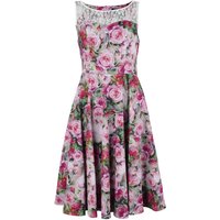 H&R London - Rockabilly Kleid knielang - Lola Floral Swing Dress - XS bis 4XL - für Damen - Größe 4XL - multicolor von H&R London