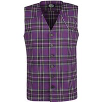 H&R London Weste - Purple Vest - S bis 4XL - für Männer - Größe L - lila von H&R London