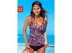 Bügel-Tankini H.I.S Gr. 54, Cup C, lila (lila, bedruckt) Damen Bikini-Sets Ocean Blue von H.I.S.