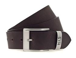 H.I.S 40mm Leather Belt W105 Dark Brown - kürzbar von H.I.S
