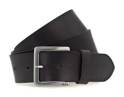 H.I.S 45mm Leather Belt W100 Black - kürzbar von H.I.S