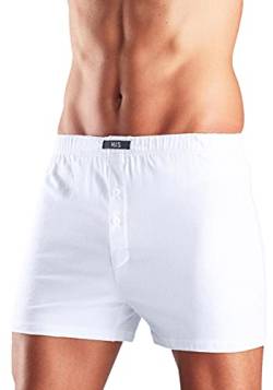 H.I.S weite Herren Boxershorts, Shorts, klassischer Schnitt, 5er Pack (7, weiß) von H.I.S