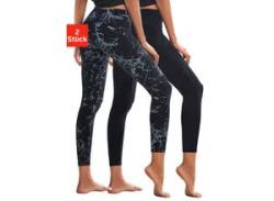 Leggings H.I.S Gr. 44/46, N-Gr, schwarz (schwarz, bedruckt, schwarz, uni) Damen Hosen Leggings von H.I.S.